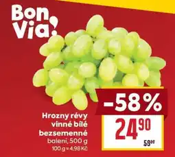 Billa Hrozny révy vinné bílé bezsemenné nabídka