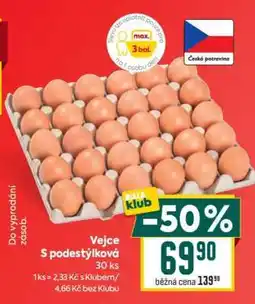 Billa Vejce S podestýlková 30 ks nabídka
