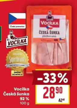 Billa Vocílka Česká šunka 92% nabídka
