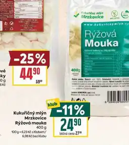 Billa Kukuřičný mlýn Mrzkovice Rýžová mouka nabídka