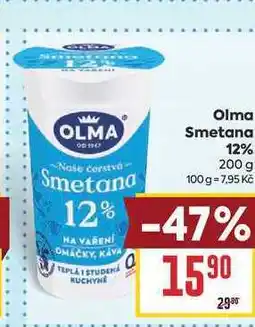 Billa Olma Smetana 12% nabídka
