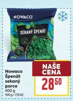 Billa Nowaco Špenát sekaný porce nabídka