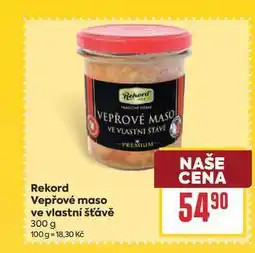 Billa Rekord Vepřové maso ve vlastní šťávě nabídka