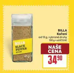 Billa BILLA Koření od nabídka