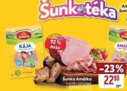 Billa Šunka Amálka z pultu lahůdek cena za nabídka