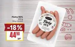 Billa Párky 90% nabídka