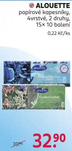 Rossmann Alouette papírové kapesníky nabídka