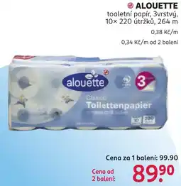 Rossmann Alouette toaletní papír nabídka