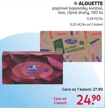 Alouette papírové kapesníky 4vrstvé