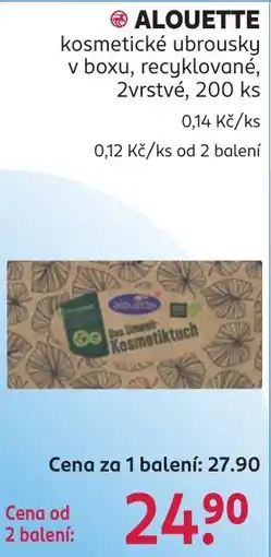 Rossmann Alouette kosmetické ubrousky nabídka
