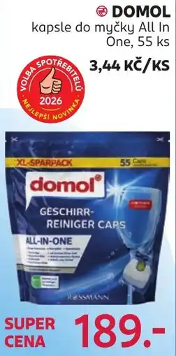 Rossmann Domol kapsle do myčky All In One nabídka