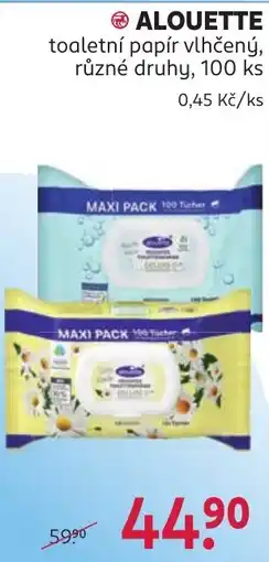 Rossmann Alouette toaletní papír vlhčený nabídka