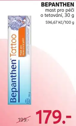 Rossmann Bepanthen mast pro péči o tetování nabídka