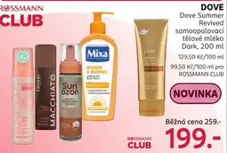 Rossmann Dove Summer Revived samoopalovací tělové mléko Dark nabídka