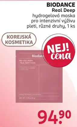 Rossmann Biodance real deep hydrogelová maska nabídka