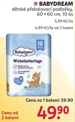 Rossmann Babydream dětské přebalovací podložky nabídka