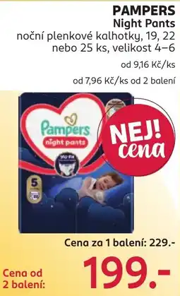 Rossmann Pampers night pants nabídka