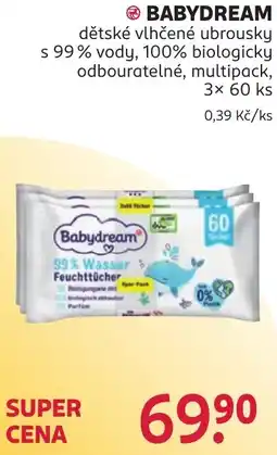 Rossmann Babydream dětské vlhčené ubrousky nabídka