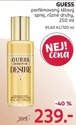Rossmann Guess parfémovaný tělový sprej nabídka