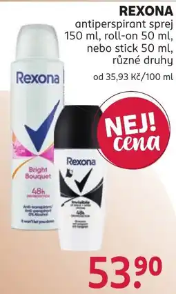 Rossmann Rexona antiperspirant nabídka