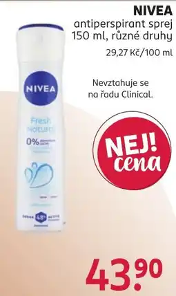 Rossmann Nivea antiperspirant sprej nabídka