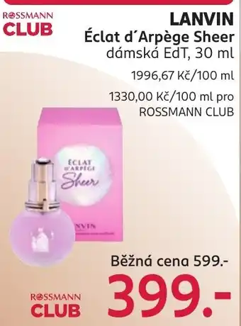Rossmann Lanvin Éclat d'Arpège Sheer nabídka