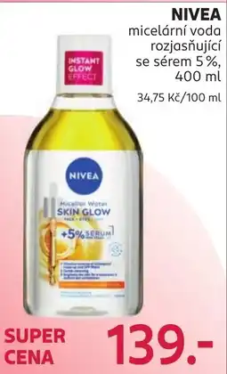Rossmann Nivea micelarni voda rozjasnujici se serem 5% nabídka