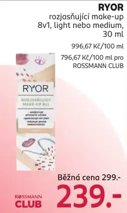 Rossmann Ryor rozjasňující make-up 8v1 nabídka