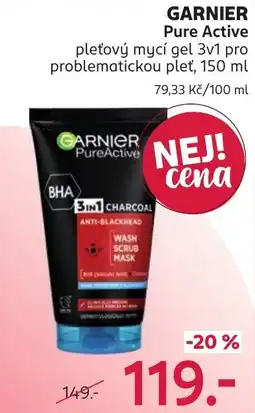 Rossmann Garnier pure active pleťový mycí gel 3v1 pro problemtickou pleť nabídka