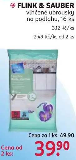Rossmann Flink & Sauber vlhčené ubrousky na podlahu nabídka