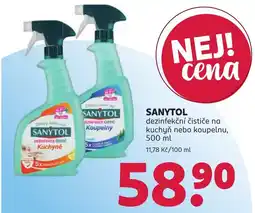 Rossmann Sanytol dezinfekční čističe na kuchyň nebo koupelnu nabídka