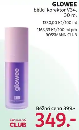 Rossmann glowee bělicí korektor V34 nabídka