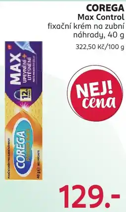 Rossmann Corega max control fixační krém na zubní náhrady nabídka