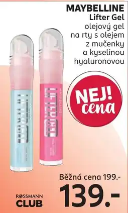 Rossmann Maybelline Lifter Gel olejový gel na rty s olejem z mučenky a kyselinou hyaluronovou nabídka