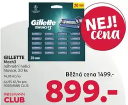 Rossmann Gillette Mach3 nabídka