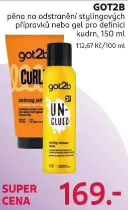 Rossmann Got2b pěna na odstranění stylingových přípravků nebo gel pro definici kudrn nabídka