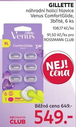 Rossmann GILLETTE náhradní holící hlavice Venus ComfortGlide nabídka
