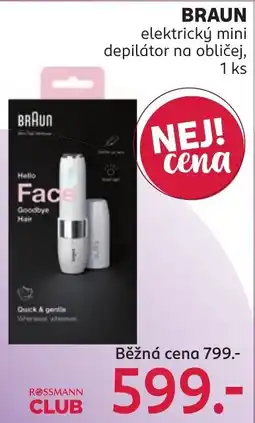 Rossmann Braun elektrický mini depilátor na obličej nabídka