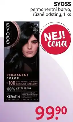 Rossmann Syoss permanentní barva nabídka