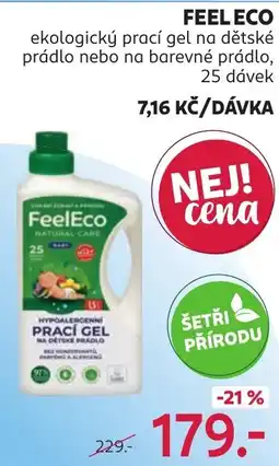 Rossmann Feel Eco prací gel na dětské prádlo nebo na barevné prádlo nabídka