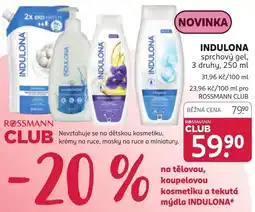 Rossmann Indulona sprchový gel nabídka