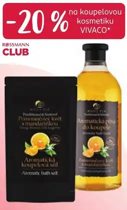 Rossmann Vivaco aromatic bath salt and aromatic bath foam nabídka