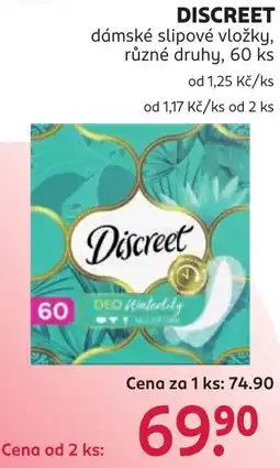 Rossmann Discreet dámské slipové vložky nabídka