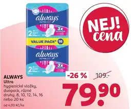 Rossmann Always Ultra hygienické vložky nabídka