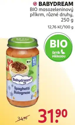 Rossmann Babydream masozeleninový příkrm různé druhy nabídka