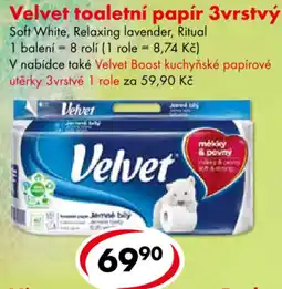 CBA Velvet toaletní papír 3vrstvý nabídka