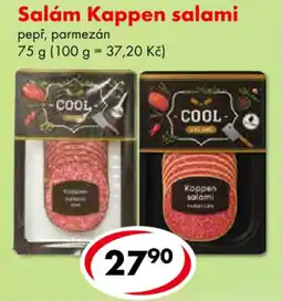 CBA Cool salám Kappen salami pepř, parmezán nabídka