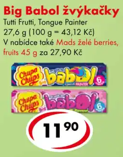 CBA Chupa Chups Big Babol žvýkačky nabídka