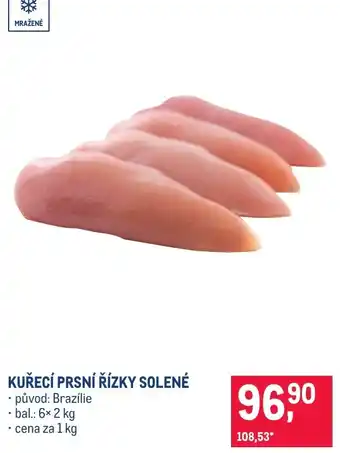 Kuřecí prsní řízky solené
