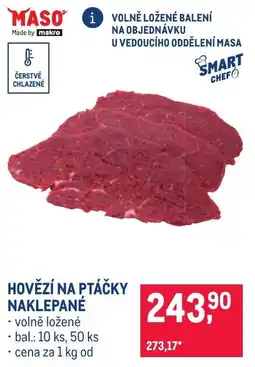 Makro Maso Hovězí na ptáčky naklepané nabídka